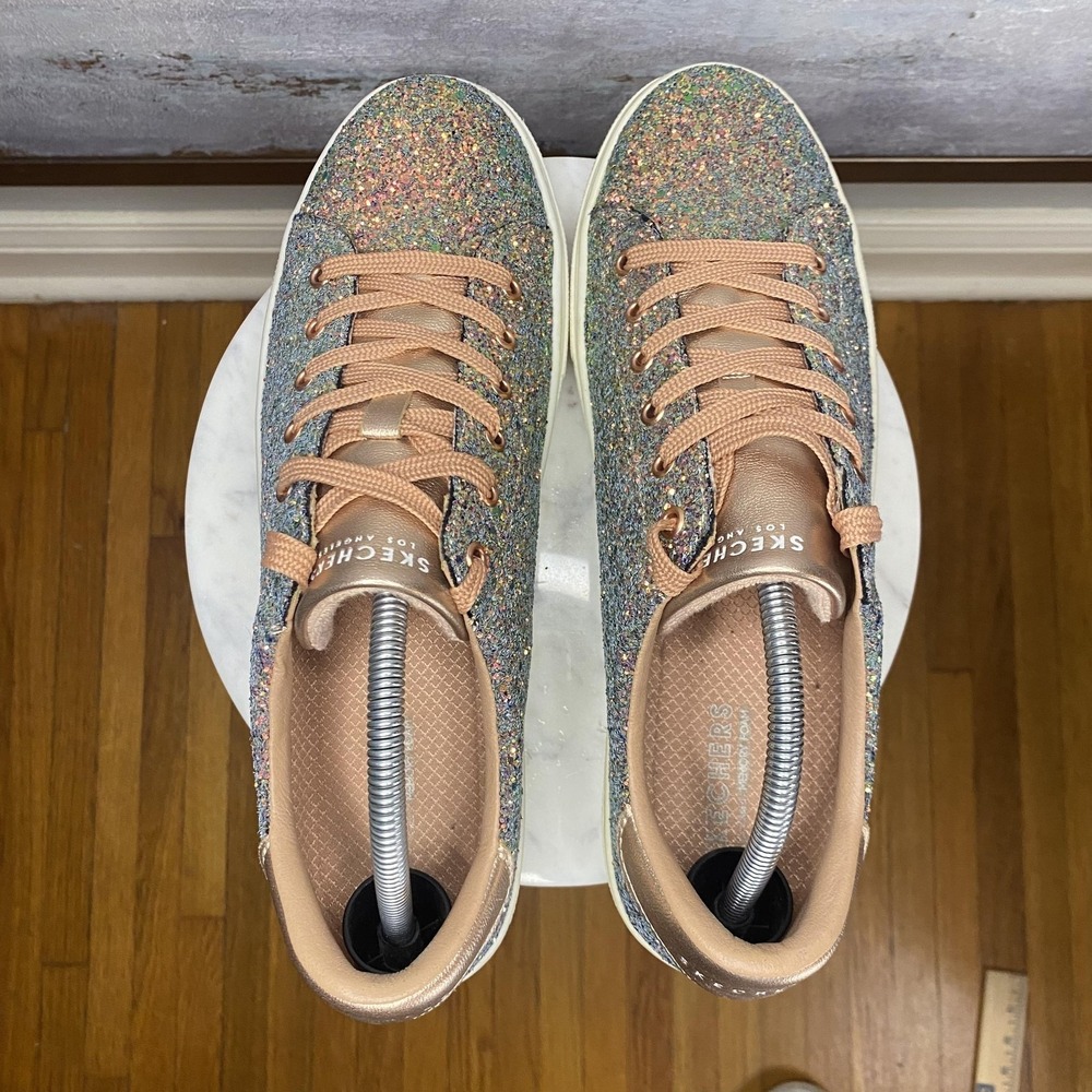 Skechers Shoes Womens Size 11 Multicolor Glitter Memory Foam Sneakers SN 73556 - Picture 7 of 11